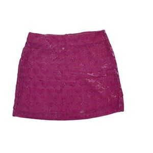 Cupcakes & Cashmere Fuchsia Heart Mini Skirt